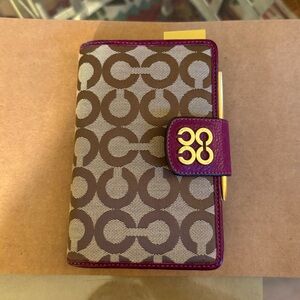 Coach Y2K Signature Agenda Planner Notebook Cover Vintage Passport Size Legacy